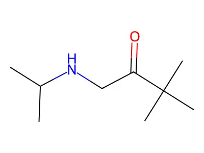 2-Butanone, 3,3-dimethyl-1-[(1-methylethyl)amino]- structure