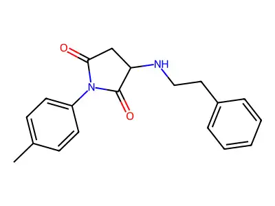 1-(4-Methylphenyl)-3-[(2-phenylethyl)amino]pyrrolidine-2,5-dione structure