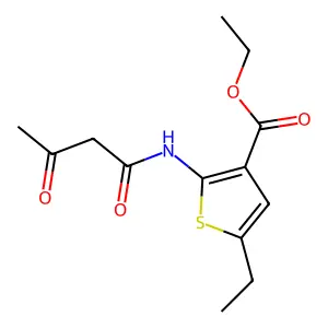 Ethyl 5-ethyl-2-(3-oxobutanoylamino)thiophene-3-carboxylate structure