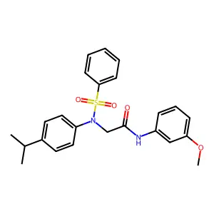 2-[N-(benzenesulfonyl)-4-propan-2-ylanilino]-N-(3-methoxyphenyl)acetamide structure
