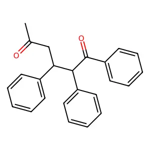 1,2,3-Triphenylhexane-1,5-dione structure