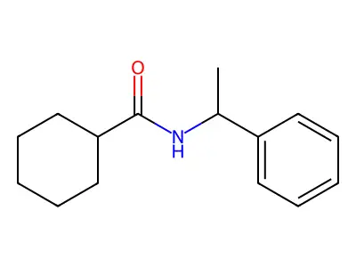 N-(1-phenylethyl)cyclohexanecarboxamide structure