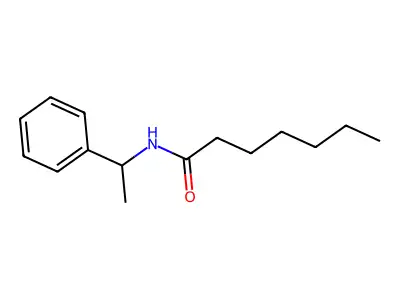 Heptanamide, N-(1-phenylethyl)- structure