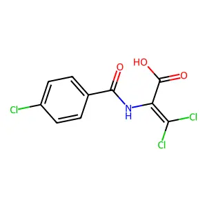 3,3-Dichloro-2-[(4-chlorobenzoyl)amino]prop-2-enoic acid structure