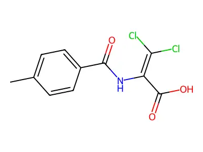 3,3-Dichloro-2-[(4-methylphenyl)formamido]prop-2-enoic acid structure