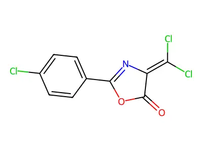5(4H)-Oxazolone, 2-(4-chlorophenyl)-4-(dichloromethylene)- structure