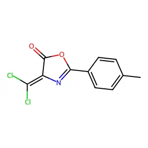 5(4H)-Oxazolone, 4-(dichloromethylene)-2-(4-methylphenyl)- structure