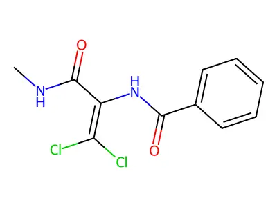 Benzamide, N-[2,2-dichloro-1-[(methylamino)carbonyl]ethenyl]- structure
