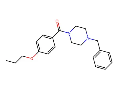 1-Benzyl-4-(4-propoxybenzoyl)piperazine structure