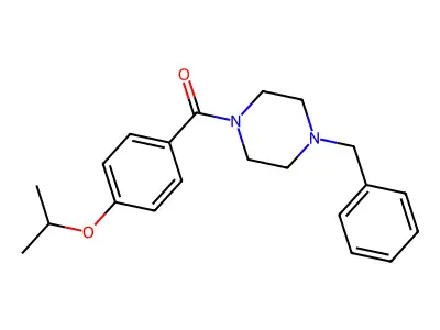 (4-Benzylpiperazin-1-yl)-(4-propan-2-yloxyphenyl)methanone structure