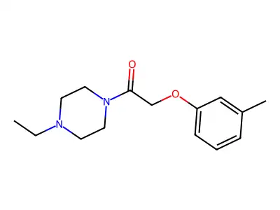 2-(4-Ethyl-1-piperazinyl)-2-oxoethyl 3-methylphenyl ether structure