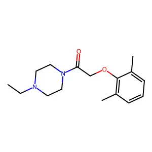 2-(2,6-Dimethylphenoxy)-1-(4-ethylpiperazin-1-yl)ethanone structure