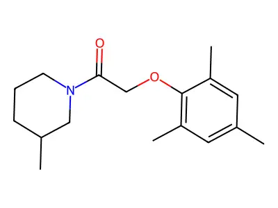 Mesityl 2-(3-methyl-1-piperidinyl)-2-oxoethyl ether structure