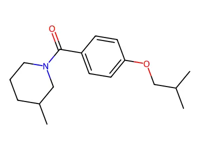 3-Methylpiperidyl 4-(2-methylpropoxy)phenyl ketone structure