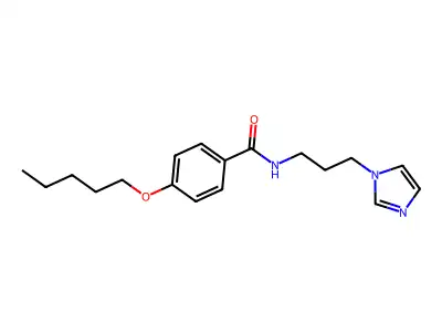 N-[3-(1H-imidazol-1-yl)propyl]-4-(pentyloxy)benzamide structure