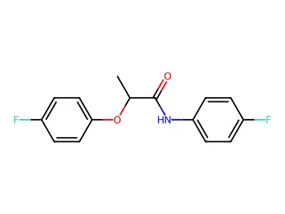 2-(4-fluorophenoxy)-N-(4-fluorophenyl)propanamide structure