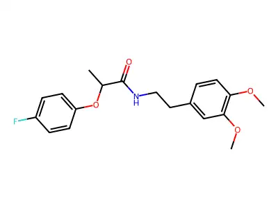 N-[2-(3,4-dimethoxyphenyl)ethyl]-2-(4-fluorophenoxy)propanamide structure