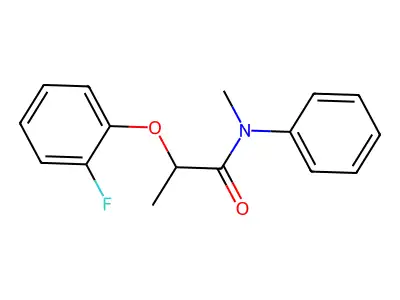 2-(2-fluorophenoxy)-N-methyl-N-phenylpropanamide structure