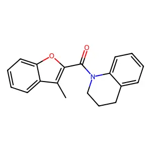 1-((3-Methyl-1-benzofuran-2-YL)carbonyl)-1,2,3,4-tetrahydroquinoline structure