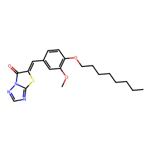 5-(3-Methoxy-4-(octyloxy)benzylidene)thiazolo[3,2-b][1,2,4]triazol-6(5H)-one structure