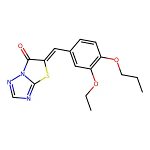 5-(3-Ethoxy-4-propoxybenzylidene)(1,3)thiazolo(3,2-B)(1,2,4)triazol-6(5H)-one structure