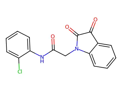 N-(2-chlorophenyl)-2-(2,3-dioxo-2,3-dihydro-1H-indol-1-yl)acetamide structure