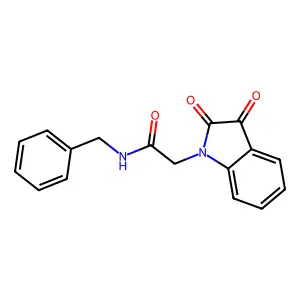 N-benzyl-2-(2,3-dioxo-2,3-dihydro-1H-indol-1-yl)acetamide structure
