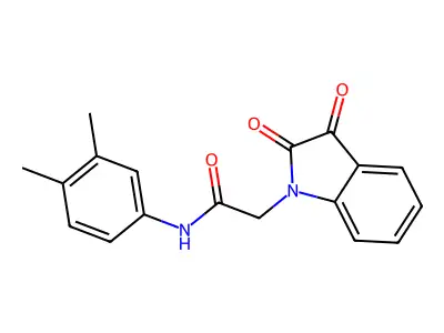 N-(3,4-dimethylphenyl)-2-(2,3-dioxo-2,3-dihydro-1H-indol-1-yl)acetamide structure