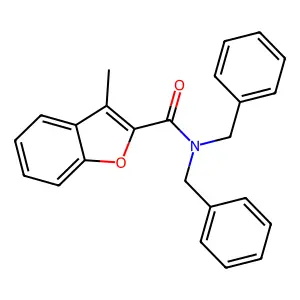 N,N-Dibenzyl-3-methyl-1-benzofuran-2-carboxamide structure