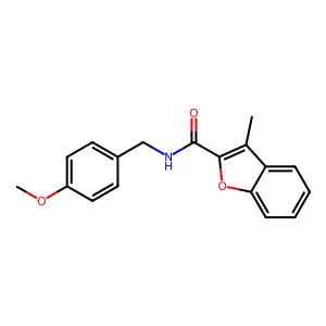 N-(4-Methoxybenzyl)-3-methyl-1-benzofuran-2-carboxamide structure