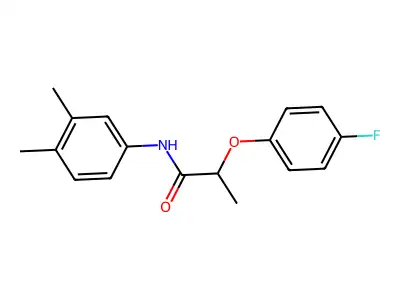 N-(3,4-dimethylphenyl)-2-(4-fluorophenoxy)propanamide structure
