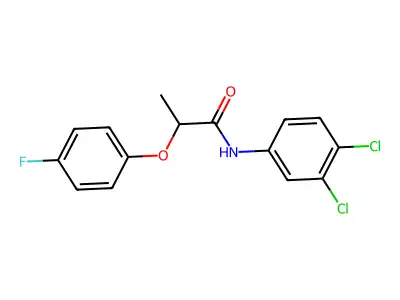 N-(3,4-dichlorophenyl)-2-(4-fluorophenoxy)propanamide structure