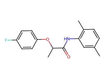 N-(2,5-dimethylphenyl)-2-(4-fluorophenoxy)propanamide structure