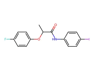 2-(4-fluorophenoxy)-N-(4-iodophenyl)propanamide structure
