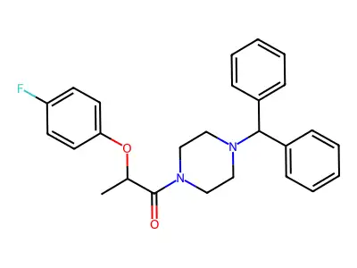 1-(4-Benzhydrylpiperazin-1-yl)-2-(4-fluorophenoxy)propan-1-one structure