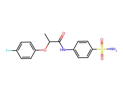2-(4-fluorophenoxy)-N-(4-sulfamoylphenyl)propanamide structure