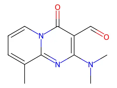 2-(dimethylamino)-9-methyl-4-oxo-4H-pyrido[1,2-a]pyrimidine-3-carbaldehyde structure