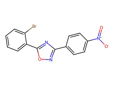 5-(2-Bromophenyl)-3-(4-nitrophenyl)-1,2,4-oxadiazole structure