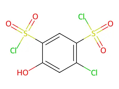 4-Chloro-6-hydroxybenzene-1,3-disulfonyl dichloride structure