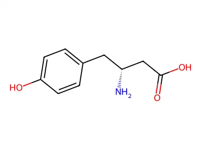 (R)-3-Amino-4-(4-hydroxyphenyl)butanoic acid structure