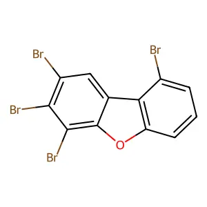 2,3,4,9-Tetrabromo-dibenzofuran structure
