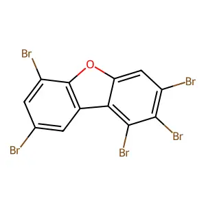 1,2,3,6,8-Pentabromo-dibenzofuran structure