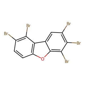 2,3,4,8,9-Pentabromo-dibenzofuran structure