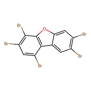 1,3,4,7,8-Pentabromo-dibenzofuran structure