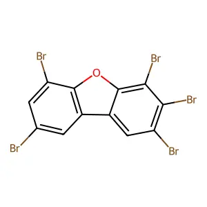 2,3,4,6,8-Pentabromo-dibenzofuran structure