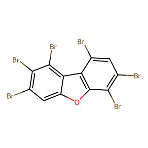 1,2,3,6,7,9-Hexabromo-dibenzofuran structure