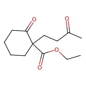 Ethyl 2-oxo-1-(3-oxobutyl)cyclohexane-1-carboxylate structure