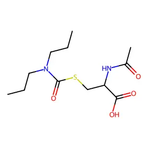 L-Cysteine, N-acetyl-, dipropylcarbamate (ester) structure