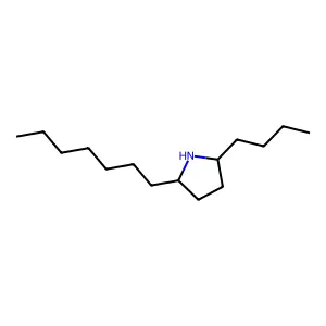 2-Butyl-5-heptylpyrrolidine structure