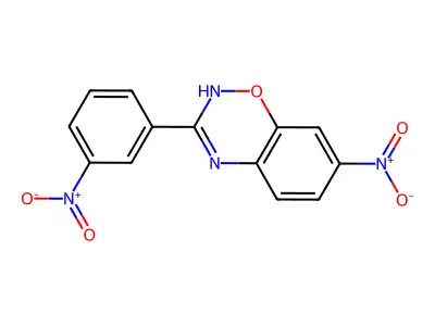 2H-1,2,4-Benzoxadiazine, 7-nitro-3-(3-nitrophenyl)- structure
